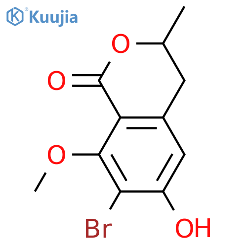 3,4-Dihydro-6,8-dihydroxy-3-methyl-1H-2-benzopyran-1-one; (R)-form, 7-Bromo, 8-Me ether structure