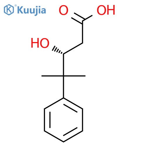 (3R)-3-hydroxy-4-methyl-4-phenylpentanoic acid structure