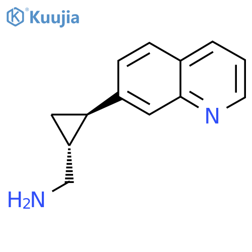 rac-(1R,2R)-2-(quinolin-7-yl)cyclopropylmethanamine structure