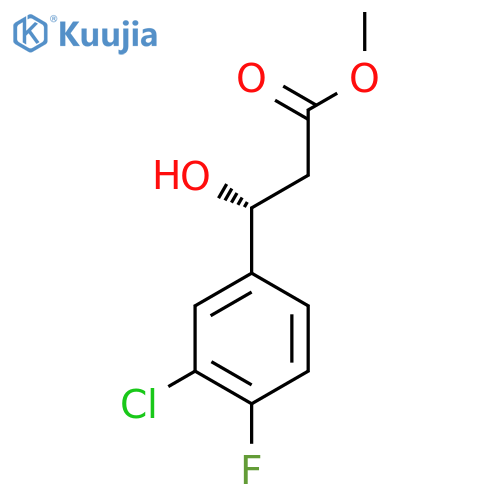 methyl (3R)-3-(3-chloro-4-fluorophenyl)-3-hydroxypropanoate structure