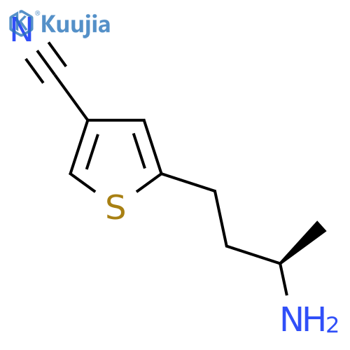5-(3R)-3-aminobutylthiophene-3-carbonitrile structure
