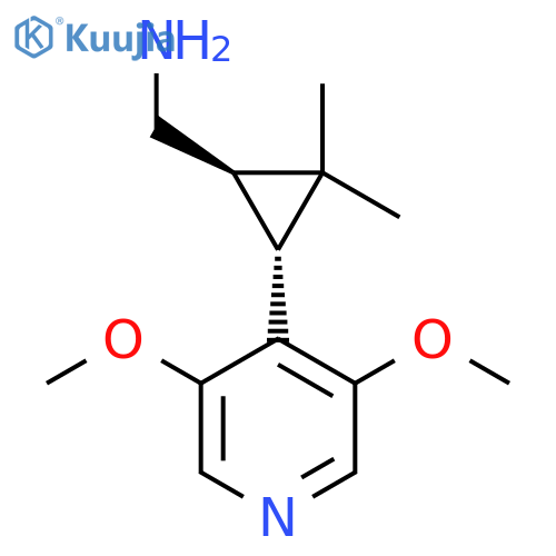 rac-(1R,3R)-3-(3,5-dimethoxypyridin-4-yl)-2,2-dimethylcyclopropylmethanamine structure