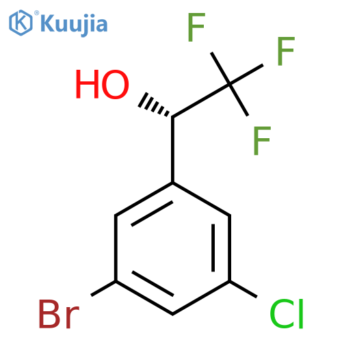 (1S)-1-(3-bromo-5-chlorophenyl)-2,2,2-trifluoroethan-1-ol structure