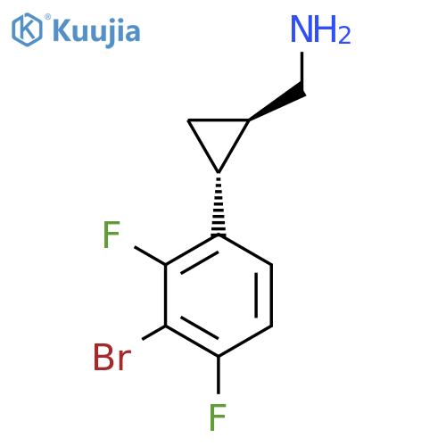 rac-(1R,2R)-2-(3-bromo-2,4-difluorophenyl)cyclopropylmethanamine structure