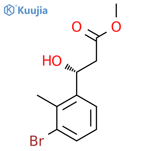 methyl (3R)-3-(3-bromo-2-methylphenyl)-3-hydroxypropanoate structure