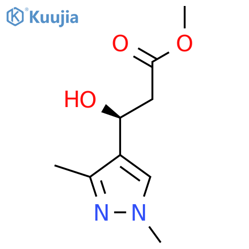 methyl (3S)-3-(1,3-dimethyl-1H-pyrazol-4-yl)-3-hydroxypropanoate structure