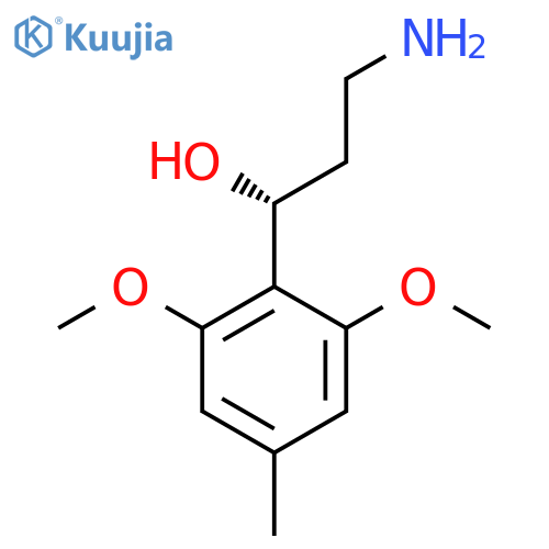 (1R)-3-amino-1-(2,6-dimethoxy-4-methylphenyl)propan-1-ol structure