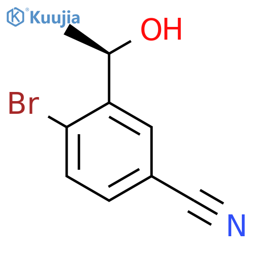 4-bromo-3-(1R)-1-hydroxyethylbenzonitrile structure