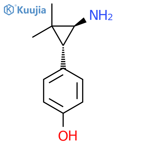 rac-4-(1R,3S)-3-amino-2,2-dimethylcyclopropylphenol structure