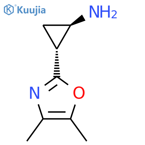 rac-(1R,2R)-2-(dimethyl-1,3-oxazol-2-yl)cyclopropan-1-amine structure