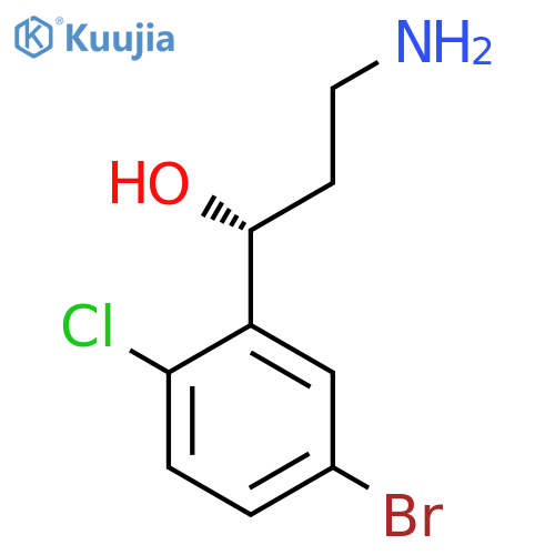 (1R)-3-amino-1-(5-bromo-2-chlorophenyl)propan-1-ol structure