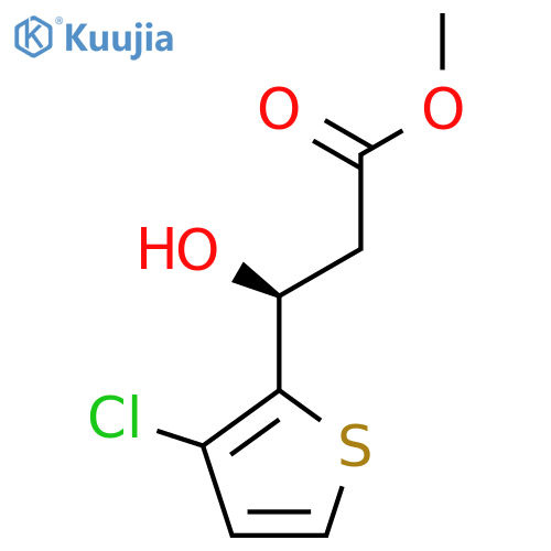 methyl (3S)-3-(3-chlorothiophen-2-yl)-3-hydroxypropanoate structure