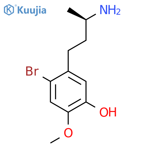 5-(3R)-3-aminobutyl-4-bromo-2-methoxyphenol structure