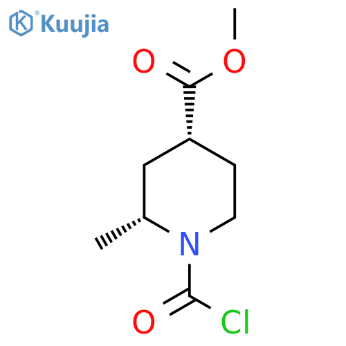 methyl 1-(carbonochloridoyl)-2-methylpiperidine-4-carboxylate structure