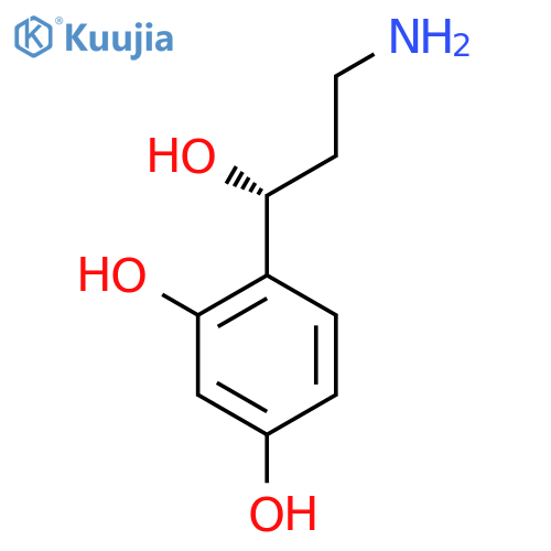 4-(1R)-3-amino-1-hydroxypropylbenzene-1,3-diol structure
