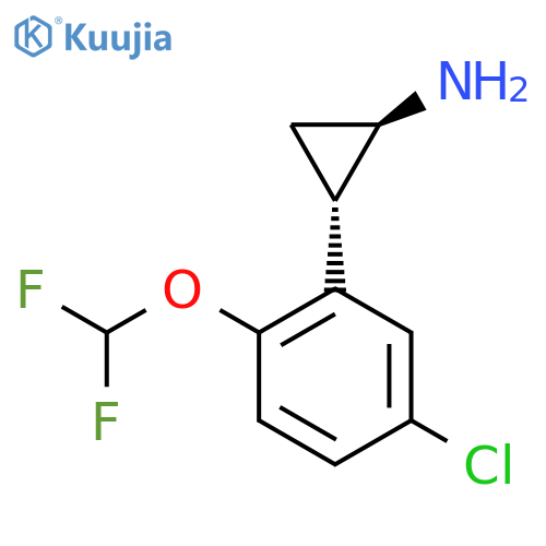 rac-(1R,2S)-2-5-chloro-2-(difluoromethoxy)phenylcyclopropan-1-amine structure