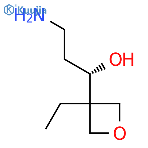 (1S)-3-amino-1-(3-ethyloxetan-3-yl)propan-1-ol structure