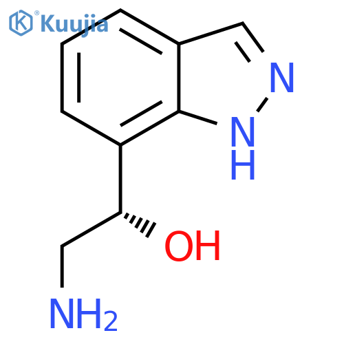 (1S)-2-amino-1-(1H-indazol-7-yl)ethan-1-ol structure