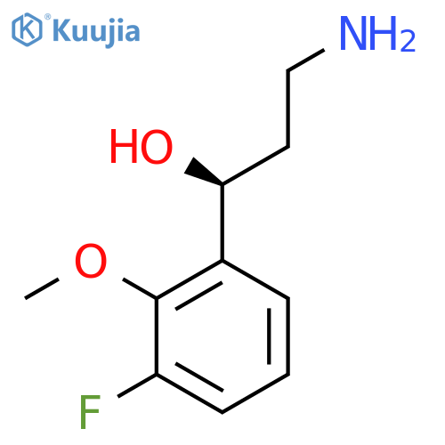 (1S)-3-amino-1-(3-fluoro-2-methoxyphenyl)propan-1-ol structure