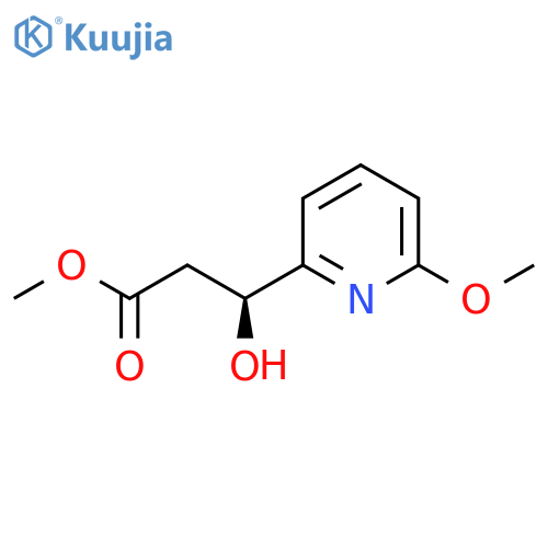 methyl (3S)-3-hydroxy-3-(6-methoxypyridin-2-yl)propanoate structure
