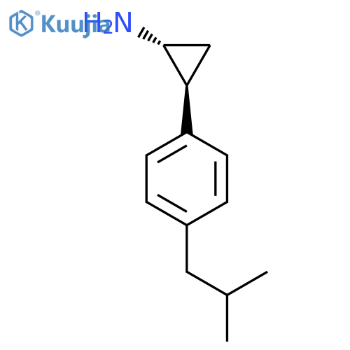 rac-(1R,2S)-2-4-(2-methylpropyl)phenylcyclopropan-1-amine structure
