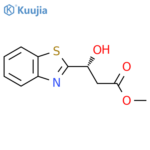 methyl (3R)-3-(1,3-benzothiazol-2-yl)-3-hydroxypropanoate structure