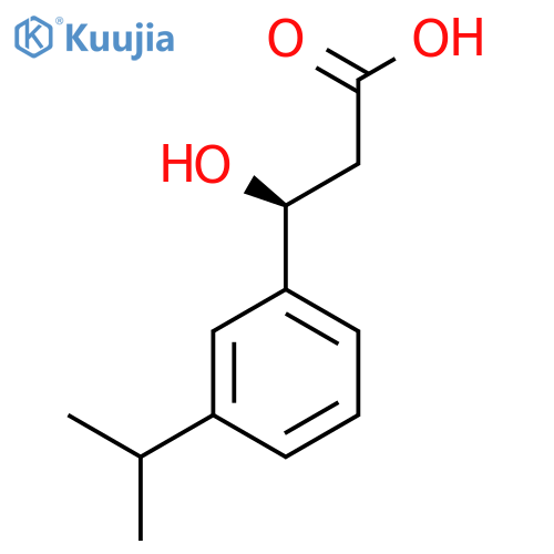 (3S)-3-hydroxy-3-3-(propan-2-yl)phenylpropanoic acid structure