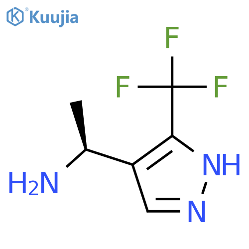 (1S)-1-3-(trifluoromethyl)-1H-pyrazol-4-ylethan-1-amine structure