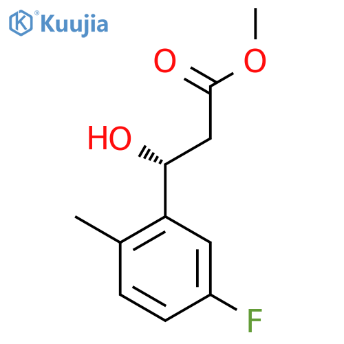 methyl (3R)-3-(5-fluoro-2-methylphenyl)-3-hydroxypropanoate structure