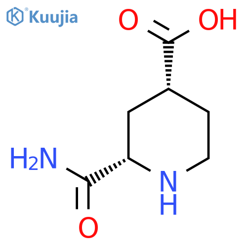 rac-(2R,4S)-2-carbamoylpiperidine-4-carboxylic acid structure