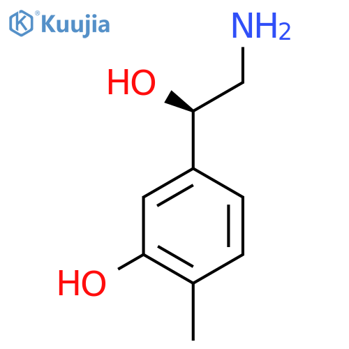 5-(1R)-2-amino-1-hydroxyethyl-2-methylphenol structure