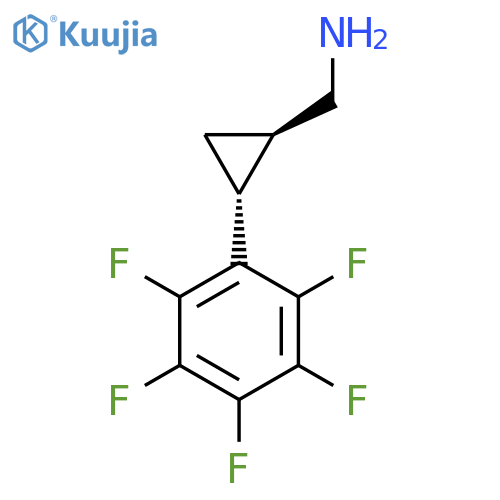rac-(1R,2R)-2-(pentafluorophenyl)cyclopropylmethanamine structure