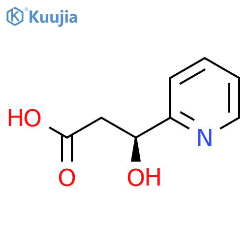 (3S)-3-hydroxy-3-(pyridin-2-yl)propanoic acid structure