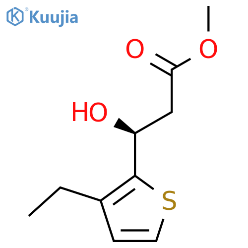 methyl (3S)-3-(3-ethylthiophen-2-yl)-3-hydroxypropanoate structure