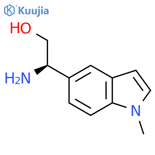 (2R)-2-amino-2-(1-methyl-1H-indol-5-yl)ethan-1-ol structure