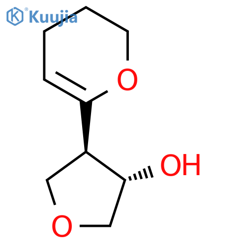 rac-(3R,4S)-4-(3,4-dihydro-2H-pyran-6-yl)oxolan-3-ol structure
