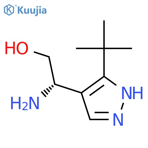 (2S)-2-amino-2-(3-tert-butyl-1H-pyrazol-4-yl)ethan-1-ol structure