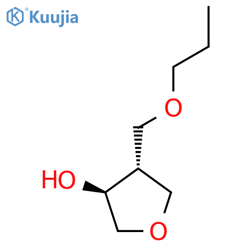 rac-(3R,4S)-4-(propoxymethyl)oxolan-3-ol structure