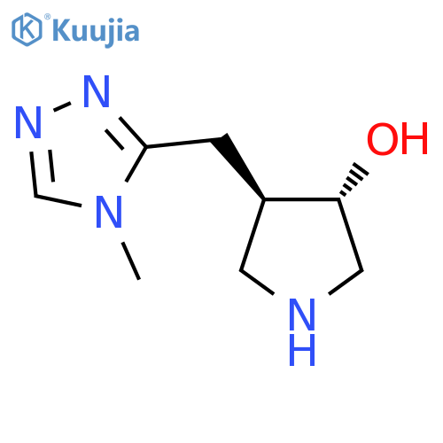 rac-(3R,4S)-4-(4-methyl-4H-1,2,4-triazol-3-yl)methylpyrrolidin-3-ol structure