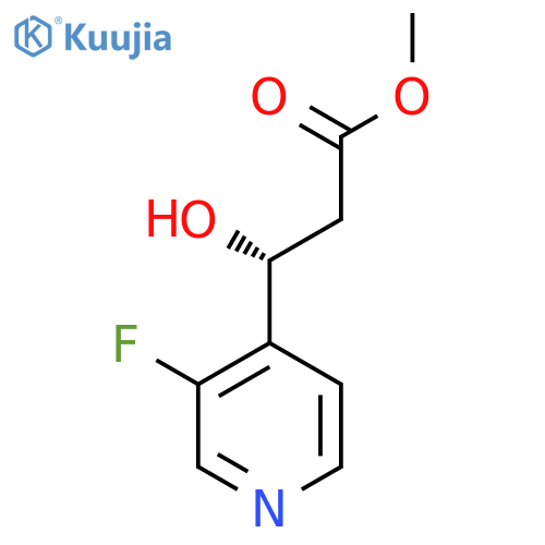 methyl (3R)-3-(3-fluoropyridin-4-yl)-3-hydroxypropanoate structure