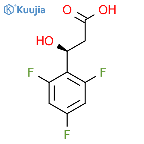 (3S)-3-hydroxy-3-(2,4,6-trifluorophenyl)propanoic acid structure