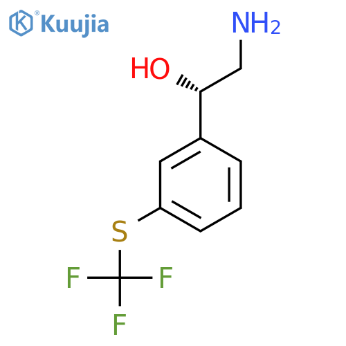 (1S)-2-amino-1-{3-(trifluoromethyl)sulfanylphenyl}ethan-1-ol structure