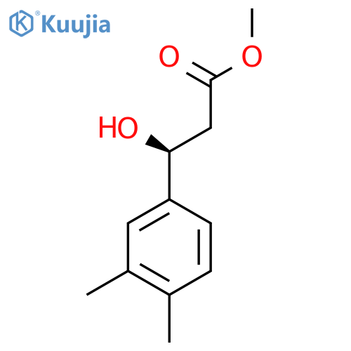 methyl (3S)-3-(3,4-dimethylphenyl)-3-hydroxypropanoate structure