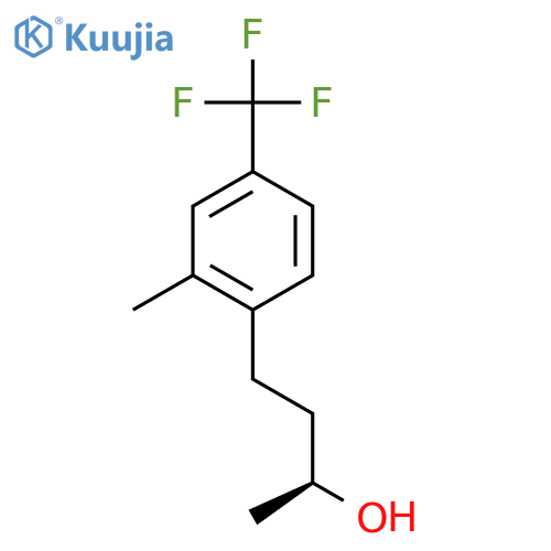 (2S)-4-2-methyl-4-(trifluoromethyl)phenylbutan-2-ol structure