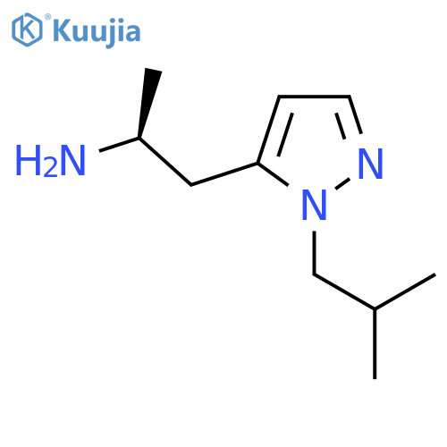 (2S)-1-1-(2-methylpropyl)-1H-pyrazol-5-ylpropan-2-amine structure