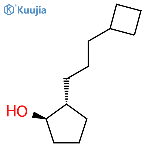 rac-(1R,2R)-2-(3-cyclobutylpropyl)cyclopentan-1-ol structure