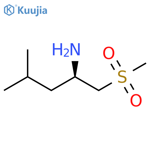 (2R)-1-methanesulfonyl-4-methylpentan-2-amine structure