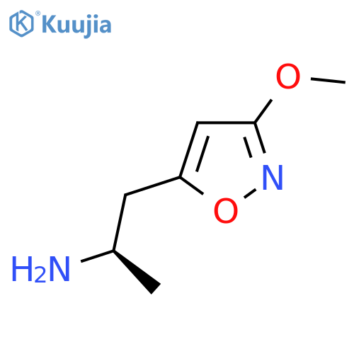 (2R)-1-(3-methoxy-1,2-oxazol-5-yl)propan-2-amine structure