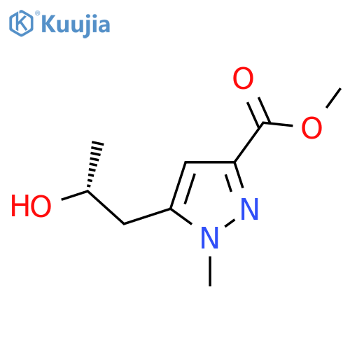 methyl 5-(2R)-2-hydroxypropyl-1-methyl-1H-pyrazole-3-carboxylate structure