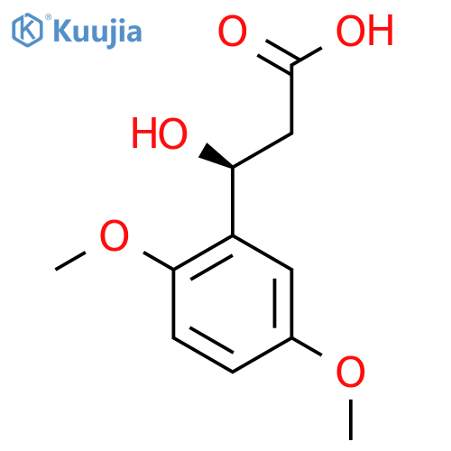 (3S)-3-(2,5-dimethoxyphenyl)-3-hydroxypropanoic acid structure